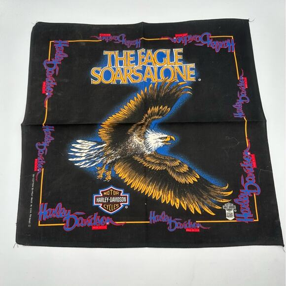 HARLEY DAVIDSON  collectible  square scarf/vandana  multicolor cotton - Picture 1 of 9